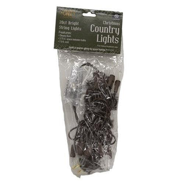 Light Set, Brown Cord, 20ct - The Fox Decor